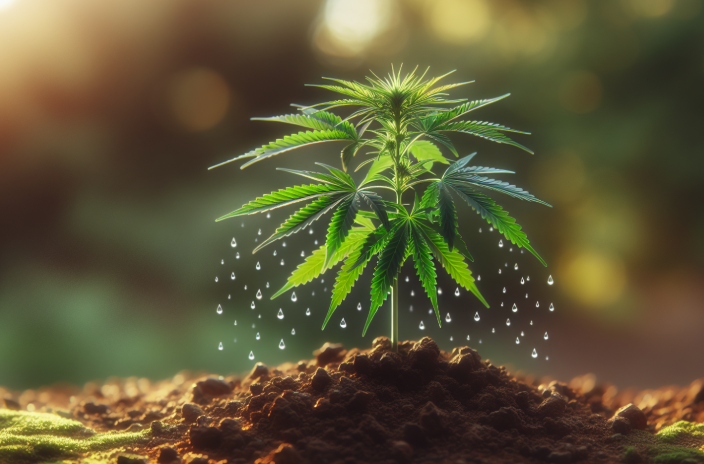 Hydroponic growing system showing root development and nutrient solution setup for cannabis cultivation